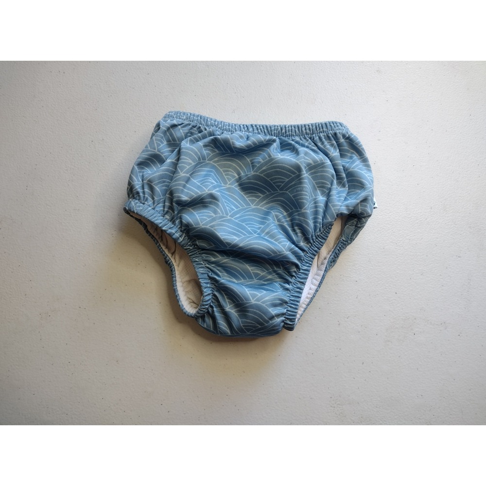 Green Sprouts Reusable Swim Diaper Blue Wave Print 12 Months 18-22 lbs